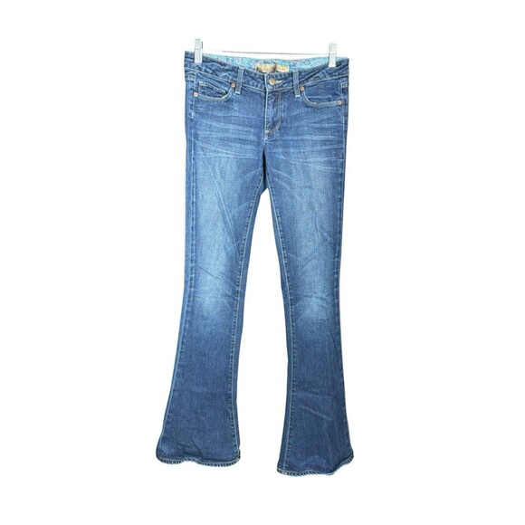 Paige Y2K Premium Denim Lou Lou Flare Jeans Women’s Size 27 Medium Wash Boho - Picture 1 of 9